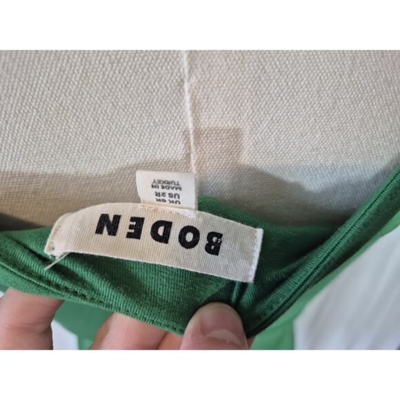 Boden Square Neck Green Jersey Mini Dress US 2 - Picture 10 of 10